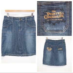 Disney Pirates of the Caribbean long denim skirt-2 Johnny drop